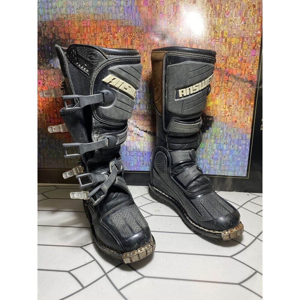 Heavy Duty ANSWER Motorcycle Boots Adult Size 8 - Picture 13 of 13